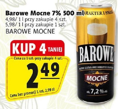 Barowe Mocne 7% 500 ml Barowe Mocne promocja w Prim Market