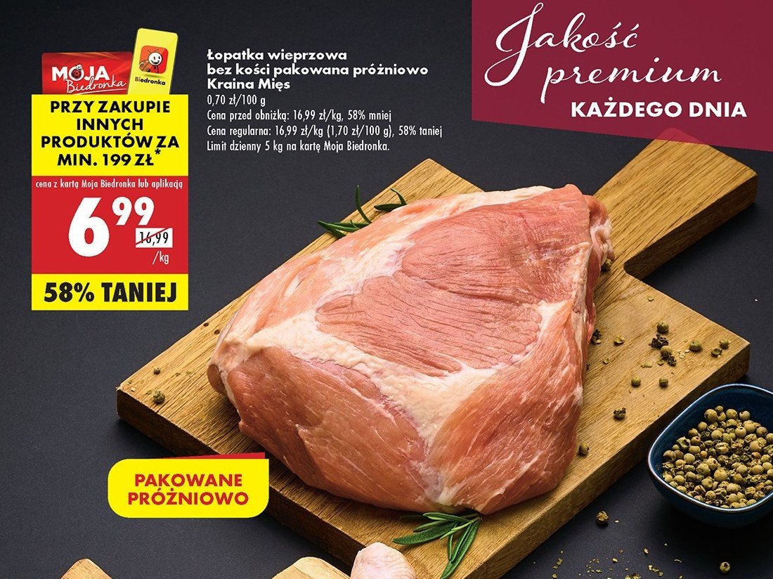 Łopatka wieprzowa bez kości Kraina mięs promocja