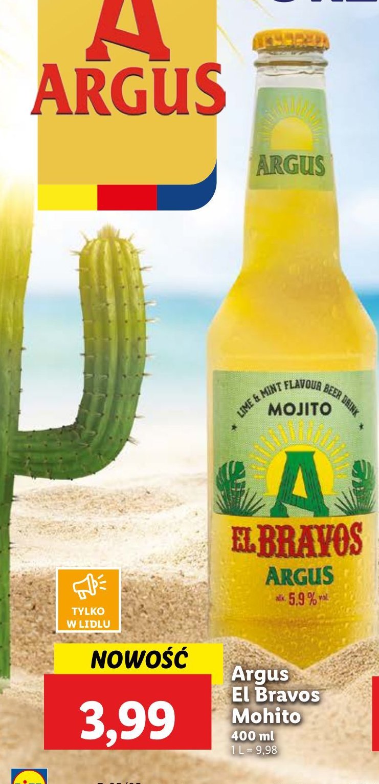 Piwo o smaku mohito Argus el bravos promocja w Supeco