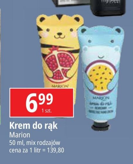 Krem do rąk naprawczy granat Marion funny animals promocja
