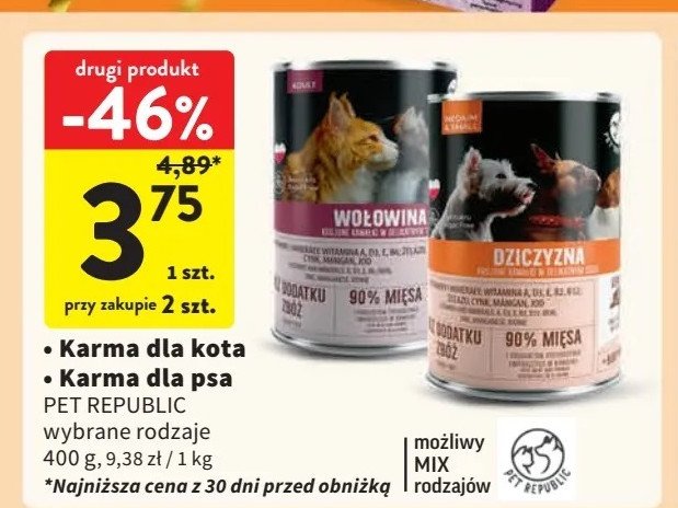 Karma dla kota wołowina Pet republic promocja