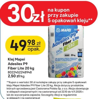 Klej Mapei Adesilex P9 Fiber Lite promocja w Castorama