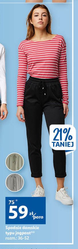 Spodnie damskie jagpant 36-52 Auchan inextenso promocja