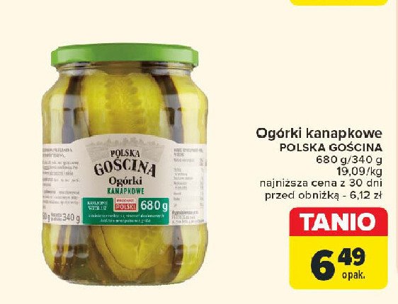 Ogórki kanapkowe Polska gościna promocja