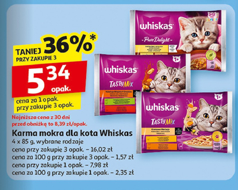 Karma dla kota opiekany kurczak WHISKAS DELICE promocja w Auchan
