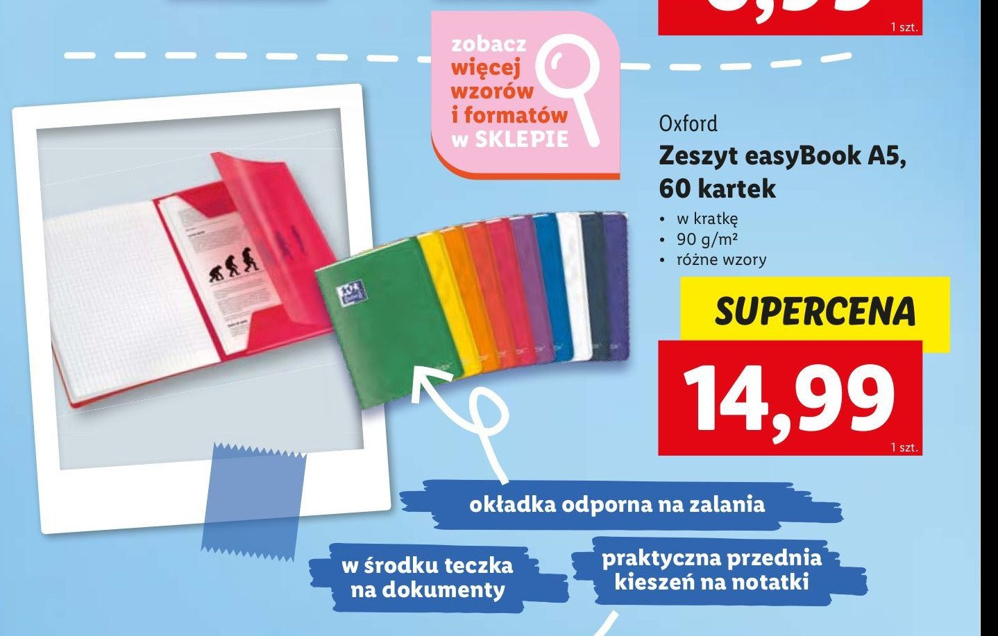 Zeszyt easy book a5/60 k kratka Oxford promocja