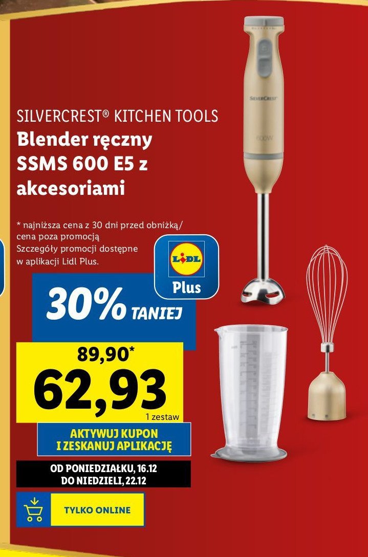 Blender ręczny ssms 600 e5 Silvercrest promocja w Lidl