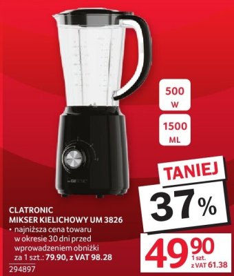 Mikser kielichowy Clatronic UM 3826 promocja w Selgros