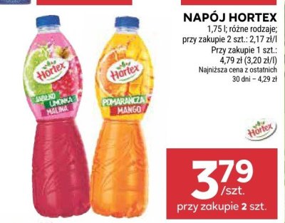 Napój Hortex różne rodzaje promocja w Stokrotka