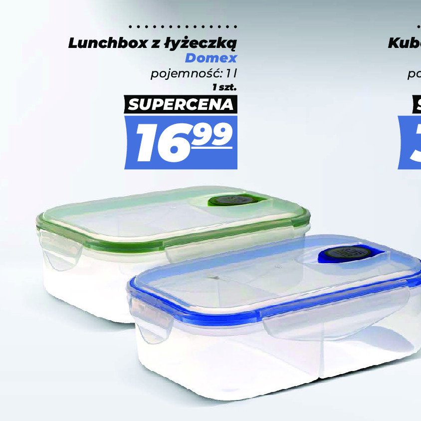Lunchbox z łyżeczką fit & fresh Domex promocja