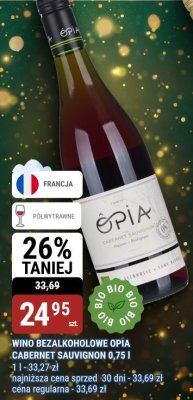Wino bezalkoholowe Opia Cabernet Sauvignon 0,75 l promocja w bi1