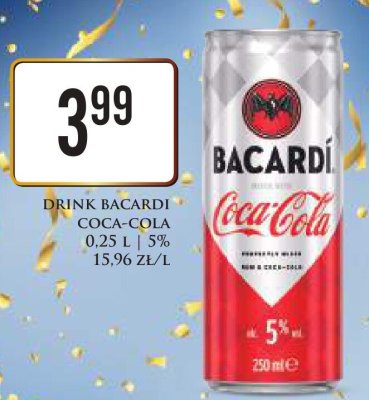 Drink Bacardi Coca-Cola promocja w Dino