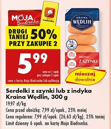 Serdelki z filetem z indyka Kraina w臋dlin promocja
