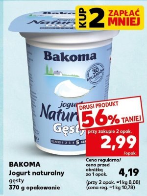 Jogurt naturalny gęsty promocja w Kaufland