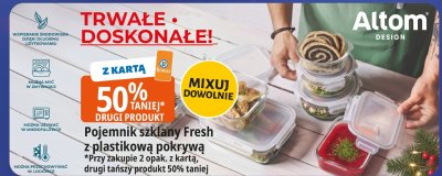 Pojemnik szklany Fresh z plastikową pokrywą Altom Design promocja w Leclerc