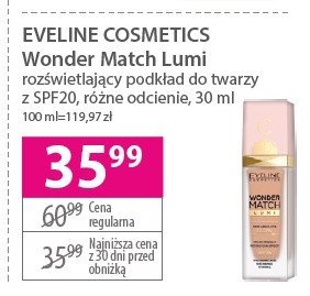 Podk艂ad do twarzy 20 nude warm Eveline wonder match lumi promocja