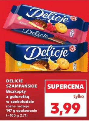 Biszkopty Szampańskie z galaretką w czekoladzie różne rodzaje promocja w Kaufland
