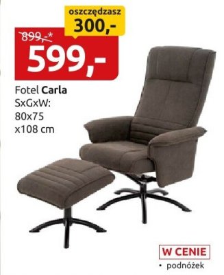 Fotel Carla promocja w Black Red White