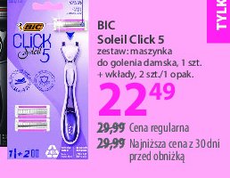 Maszynka do golenia + 2 wkłady Bic soleil click 5 promocja w Hebe