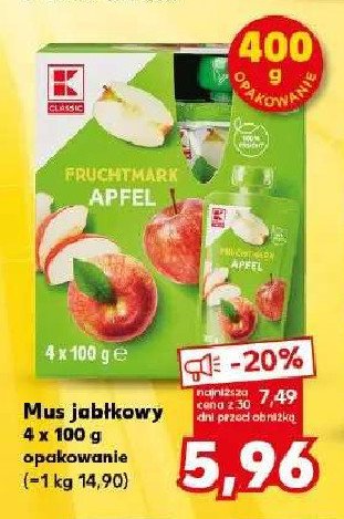 Mus jabłkowy K-classic promocja