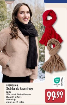 Szal damski kaszmirowy UP2FASHION promocja w Aldi
