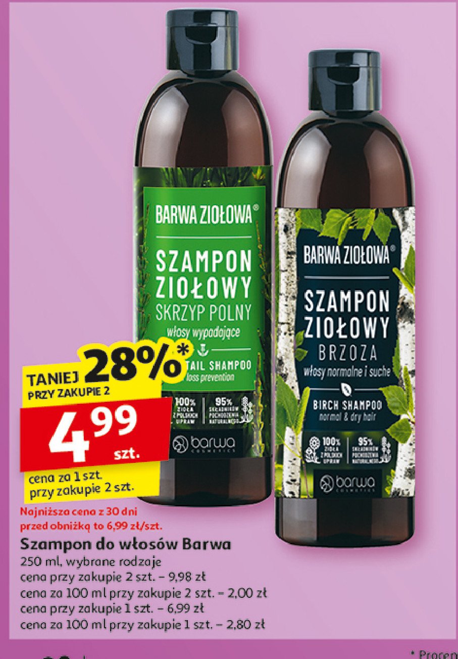 Szampon do włosów skrzyp polny Barwa ziołowa promocja w Auchan
