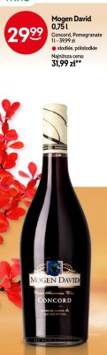 Wino Mogen David Concord 0,75 l promocja w Żabka