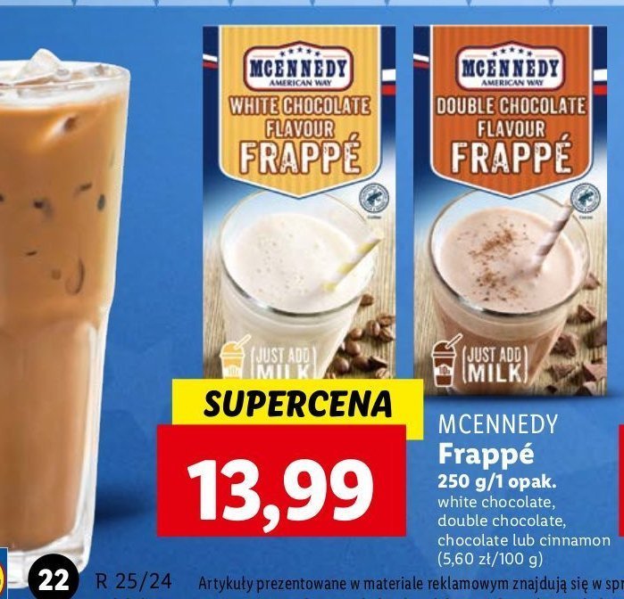 Kawa frappe z białą czekoladą Mcennedy promocja