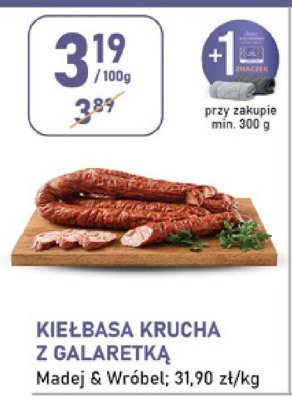 Kiełbasa krucha z galaretką promocja w Stokrotka