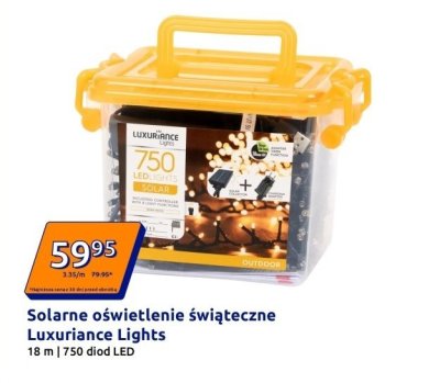 Solarne oświetlenie świąteczne 18 m 750 diod LED promocja w Action
