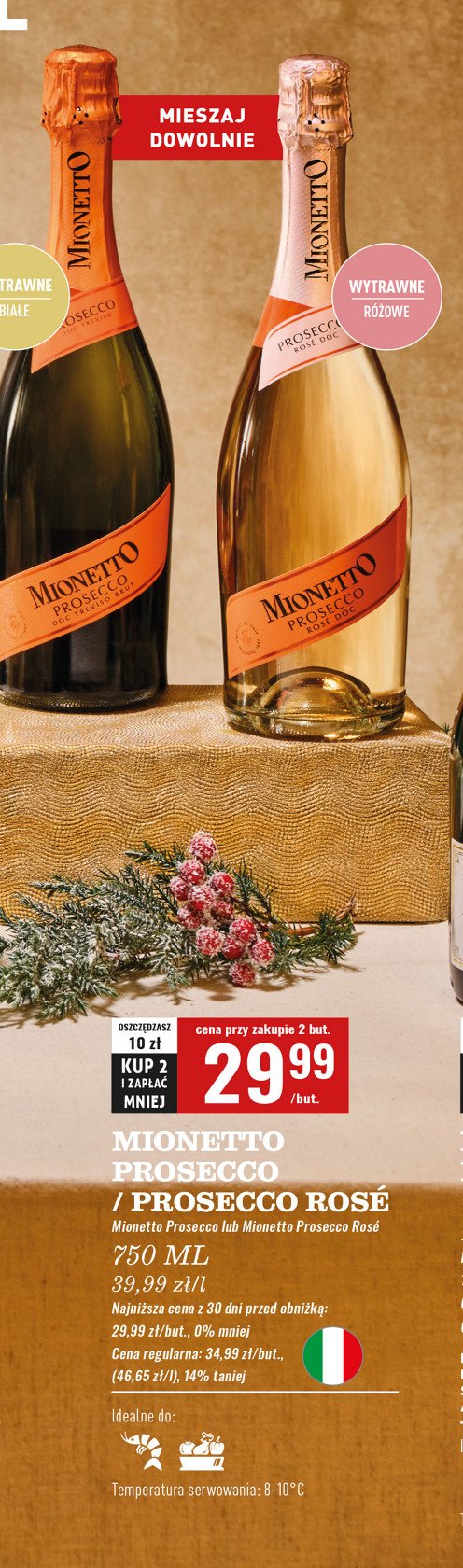 Wino Mionetto prosecco rose promocja w Biedronka