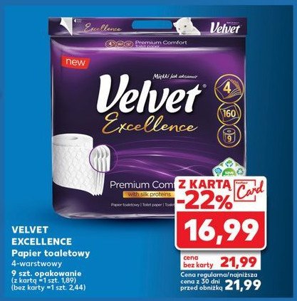 Papier toaletowy Velvet excellence promocja