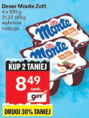 Deser Deser Monte Zott promocja w Delikatesy Centrum