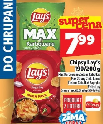 Chipsy Lay's Max Karbowane 190/200g promocja w TOPAZ