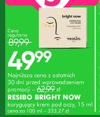 Krem pod oczy korygujący Resibo promocja