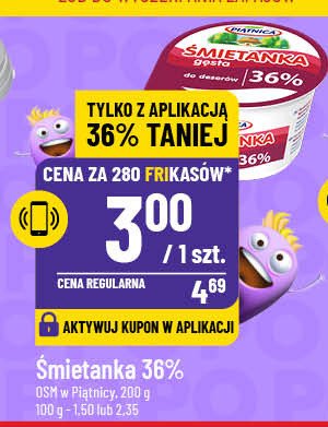 Śmietana 36% Piątnica promocja w POLOmarket