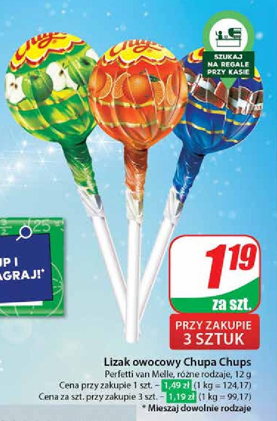 Lizak Chupa chups cola promocja w Dino