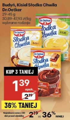 Budyń, Kisiel Słodka Chwila Dr.Oetker promocja w Delikatesy Centrum