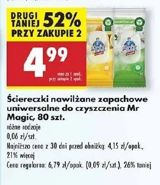 Ściereczki uniwersalne zapachowe słodka pomarańcza Mr magic promocja