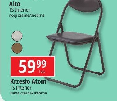 Krzesło składane atom czarne Ts interior promocja