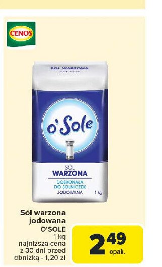 Sól warzona jodowana O'sole promocja