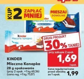 Baton bor贸wka Kinder mleczna kanapka promocja