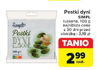 Pestki dyni łuskane Simpl promocja