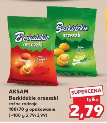 Orzeszki AKSAM Beskidzkie różne rodzaje 100/70 g promocja w Kaufland