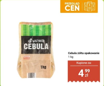 Cebula żółta 1 kg promocja w Biedronka