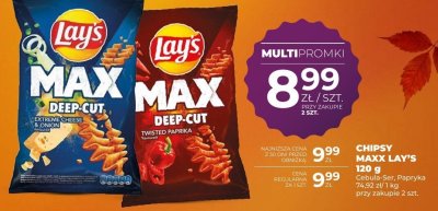 Chipsy Maxx Lay's Deep-Cut Twisted Papryka 120 g promocja w Duży Ben