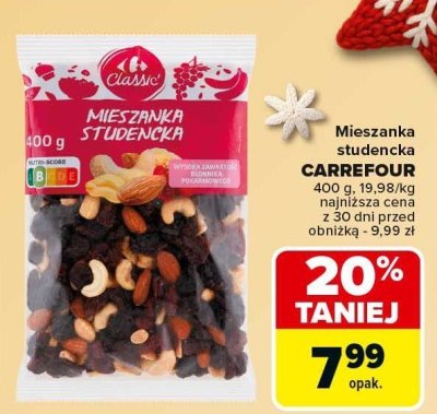 Mieszanka studencka CARREFOUR promocja w Carrefour