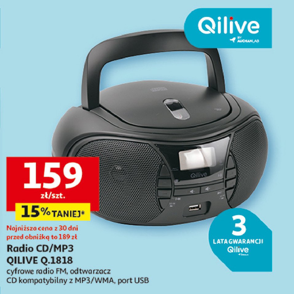 Radio cd/mp3 q.1818 Qilive promocja w Auchan