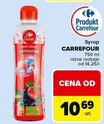 Syrop Carrefour różne rodzaje promocja w Carrefour Market