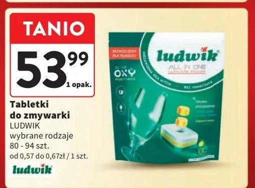 Tabletki do zmywarek lemon Ludwik promocja w Intermarche